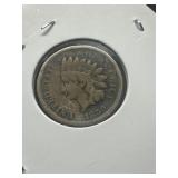 1859 Indian Head One-Cent Coin in Circulated Condi