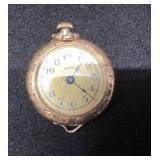 Swiss-Made Ornate Pocket Watch with Decorative Cas