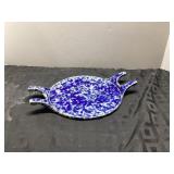 Blue Spongeware Serving Tray by Boleslawiec Potter