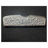 Ornate Sterling Silver Comb Holder with Intricate