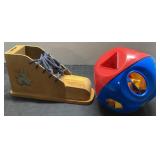 Tinkertoy Wooden Shoe and Plastic Shape Sorting To