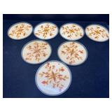 Vintage Jewel T Hall Metal Coasters With Floral De