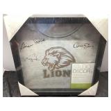 Studio Decor Lions-Themed Shirt in Frame With Sign