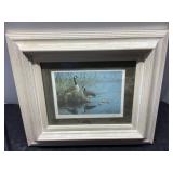 Framed Print Depicting Canadian Geese by Artist D.