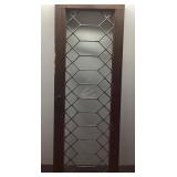 Vintage Leaded Glass Stacking Bookcase Door
