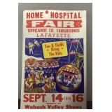 Vintage Home Hospital Fair Promo Poster, 14 x 22 I