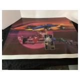 The Pit Crew Poster by LeRoy Neiman, Approx. 24 1/