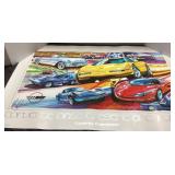 Corvette Past, Present, and Future Poster, 24 x 36