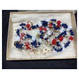Trifari Earrings with Multi-Strand Necklaces and B