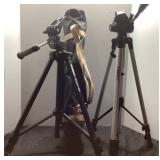 Two Camera Stands, One With Case