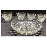 Clear Pressed Glass Bowls and Cups