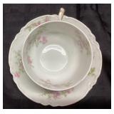 Haviland France Limoges Floral Cup and Saucer Set