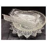 Clear Pressed Glass Serving Pieces