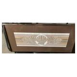 Framed Seashell Artwork, 26´´x12´´