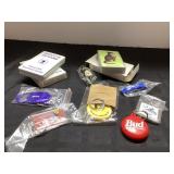 Keychains and Two Unused Decks of Playing Cards