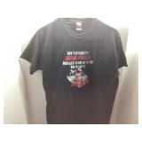 Serial Killer Gildan Black Shirt with Graphic Text