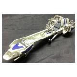Sci-Fi Spacecraft Model Toy with Blue and White De