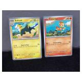 Two Pokemon Trading Cards Featuring Boltund and Ch