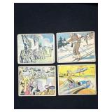 4 Uncle Sam Trading Cards by Gum, Inc., Circa 1940