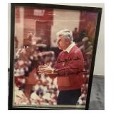 Framed Autographed Photo of Indiana Basketball Coa