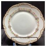 Limoges Plate with 9 1/2" Diameter and Gold Rim