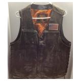 Vintage Leather Vest by Milwaukee Leather with U.S