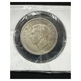 1951 Australian Florin Coin with King George VI Po
