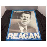 Vintage Reagan Campaign Poster, 17 x 22 Inches