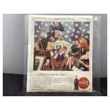 Vintage Coca-Cola Advertising Print, Approximately