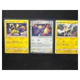 Three Holofoil Pokemon Trading Cards: Zeraora, Amb