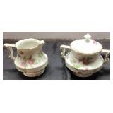 Limoges Sylvia Creamer and Sugar Bowl Set