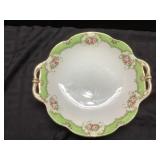 Hand Painted Nippon 10" Bowl With Floral Design an