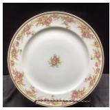 Limoges Gold-Rimmed 9 1/2-Inch Plate with Floral D
