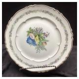 Haviland Morning Glory Dinner Plate Gold Rimmed 10