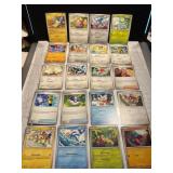 Pokemon Trading Cards Featuring Various Characters