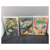 Three DC Comic Books Featuring Green Lantern, Supe