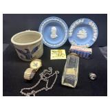 Wedgewood Plates, Chicago Zoo Ring, Men's Watch, P