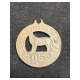 1922 Vermillion County Dog Tag with Serial Number