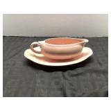 TS&T Lu-Ray Pastels Pink Gravy Boat and Underplate