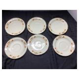 6 Superior Hall Quality Autumn-Themed 6.6ï¿½ Plates