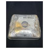 Sterling Silver Cigarette Case Shaped Like US Ten