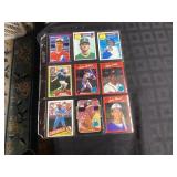 9 Rookie Baseball Cards in Protective Binder Sleev
