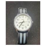 Timex Men's Working Watch with Black and Gray Stri