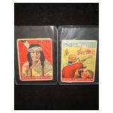 Two 1930s Indian Chewing Gum Cards by Goudey Gum C