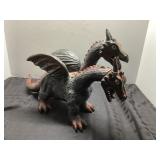 Two-Headed Dragon Figurine, Approx. 10 x 18 Inches