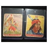 Two Indian Chewing Gum Trading Cards, White Cap an