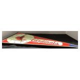 Cardinals-Themed Wall Clock, Plastic Frame, 11 x 2