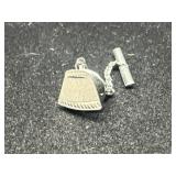 Sterling Silver Tie Tack with Chain Fastener