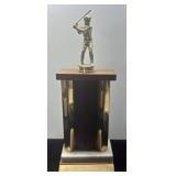 1969 Baseball Trophy with Gold Figurine Topper