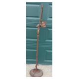 Brown Adjustable Floor Lamp with Magnifying Lens a